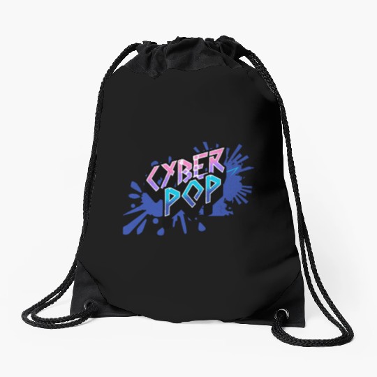 Cyber Pop - Vibrant Y2K Streetwear Aesthetic Drawstring Bags