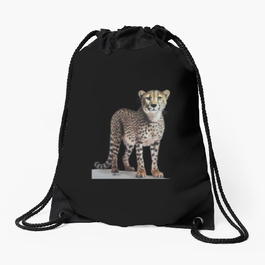 Cheetah Drawstring Bags