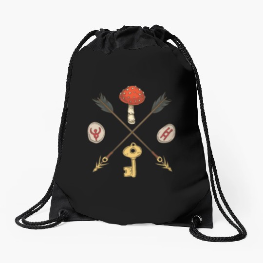 paganisem witchcraft Drawstring Bags
