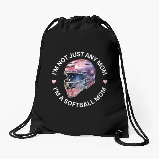 Softball Mom | Softball Mama | Game Day Drawstring Bags