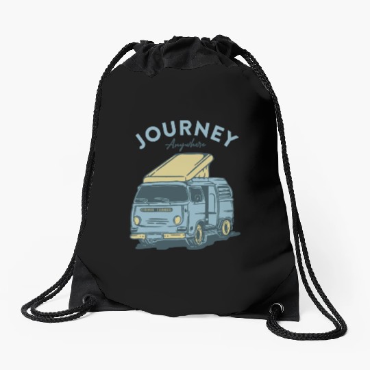 Journey Anywhere Drawstring Bags