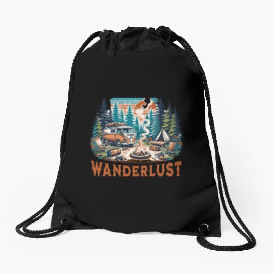 'Wanderlust' Nature Adventure GD Drawstring Bags