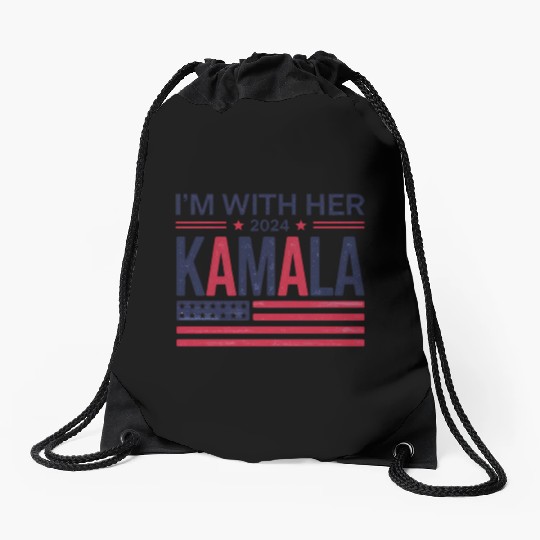 Kamala Harris Support I'm With Her Vote Kamala Har Drawstring Bags