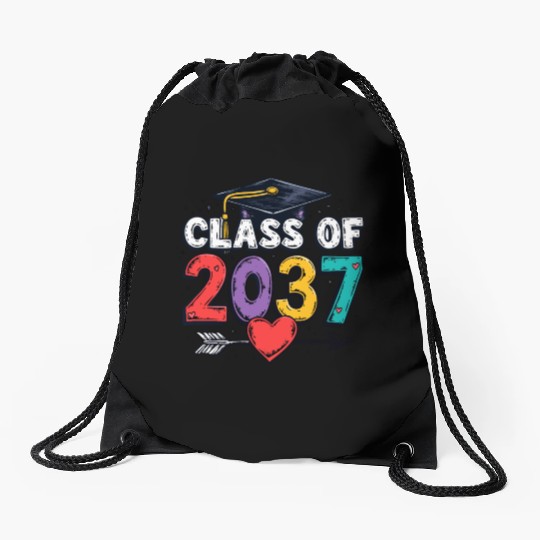 Celebrating the Class of 2037: A Colorful Future Drawstring Bags