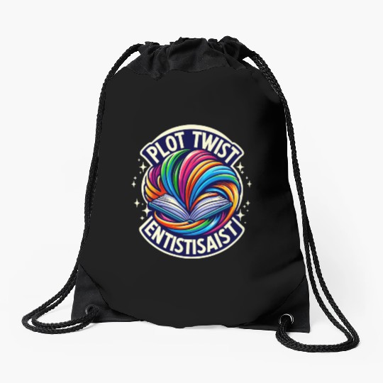 Plot Twist Enthusiast ,Creative Writing Wear Drawstring Bags