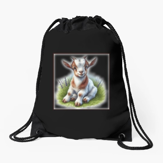 Cute baby animals Drawstring Bags