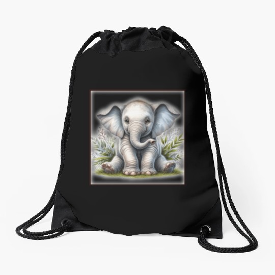 Cute baby animals Drawstring Bags