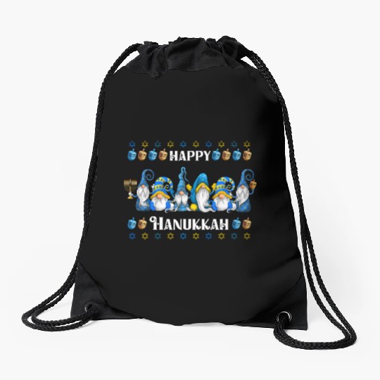 "Hanukkah Gnome" Wishing You a Happy Hanukkah Drawstring Bags