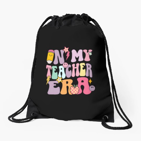 In my Teacher Era Drawstring Bags