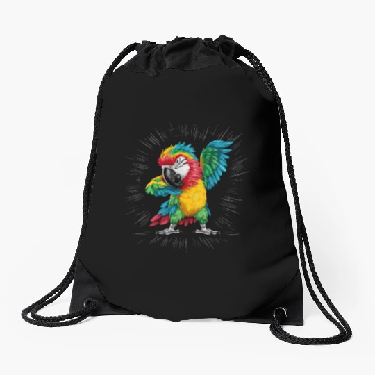 Macaw Parrot for a Bird Lover Animal Lover Drawstring Bags