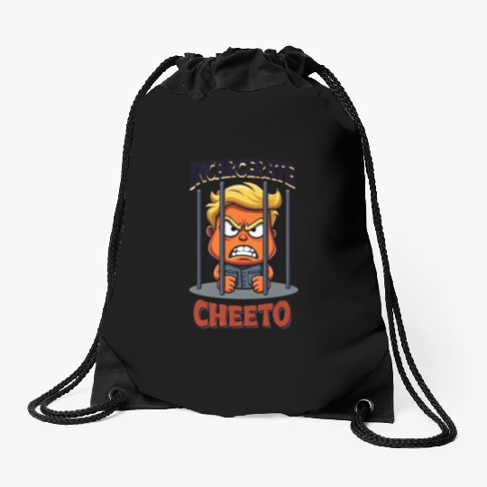 Incarcerate Cheeto Anti-Trump Political Satire Drawstring Bags