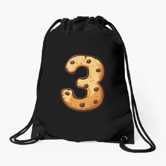 Birthday Cookie: Three-Year-Old, Number 3 Drawstring Bags