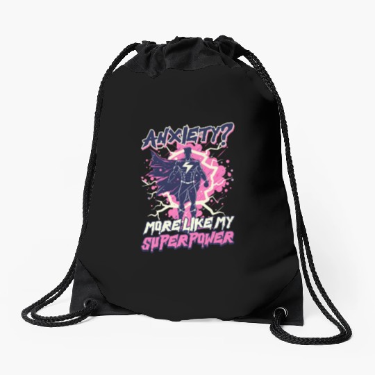 Depression Awareness Anxiety Like My Power Drawstring Bags