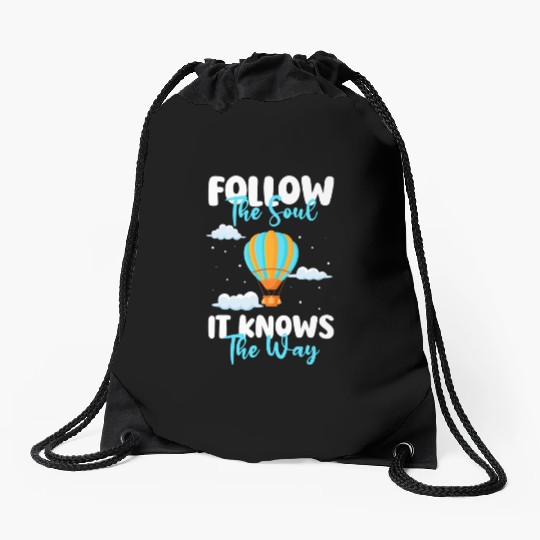 Balloon Flying Clouds Sport Drawstring Bags