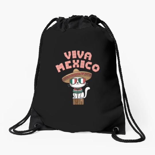 Viva Mexico Celebrate Hispanic Heritage Month Drawstring Bags