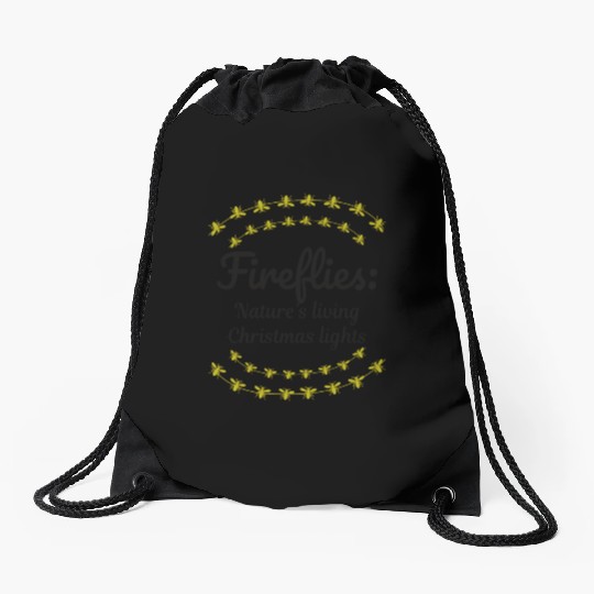 Fireflies Firefly Lightning Bug Insect Christmas Drawstring Bags