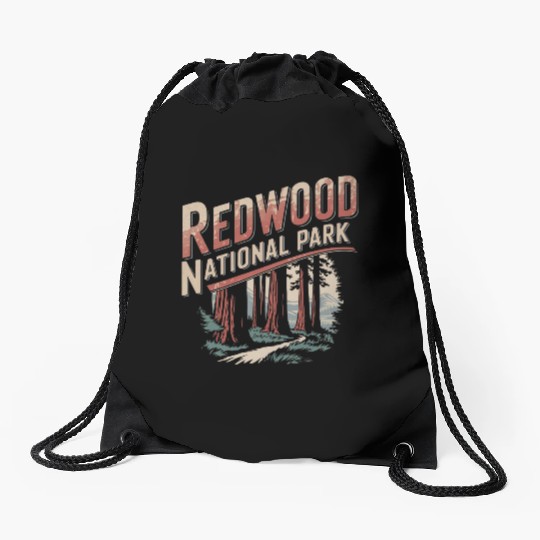 Redwood National Park Drawstring Bags