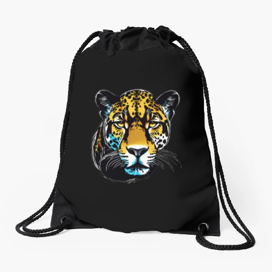 Cheetah Drawstring Bags