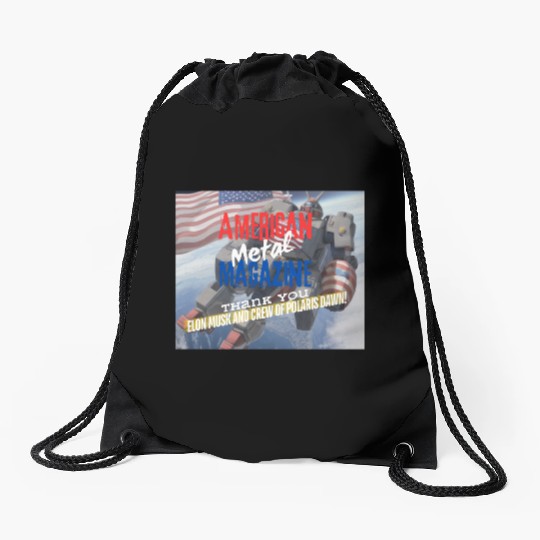 Elon Musk and Polaris Dawn crew A.M.M. 9-12 Drawstring Bags