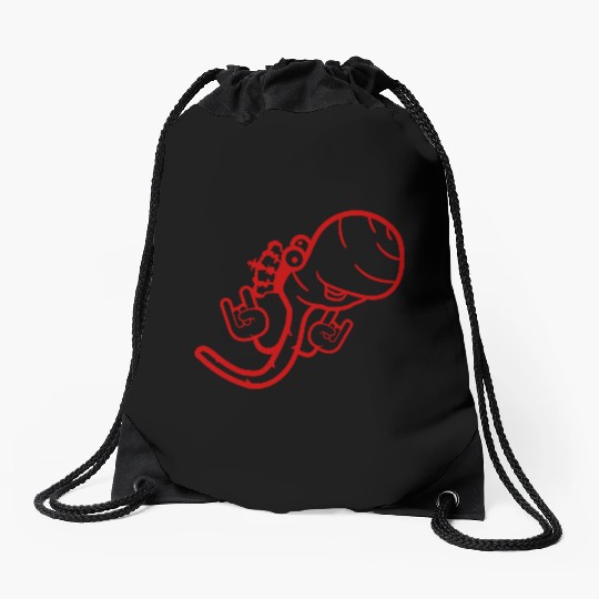 Cute Cool Worm Crown King Party Animal Fun Monster Drawstring Bags