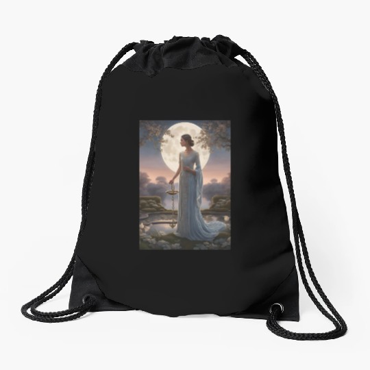 Libra Elegance: Symbol of Balance and Harmony Drawstring Bags