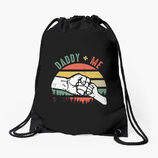 Love Daddy and Me Drawstring Bags