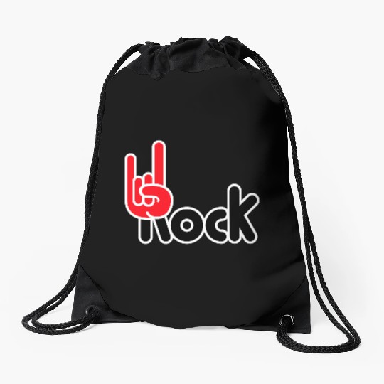Heavy Metal Fun Hard Rock Music Horns Hand Gesture Drawstring Bags