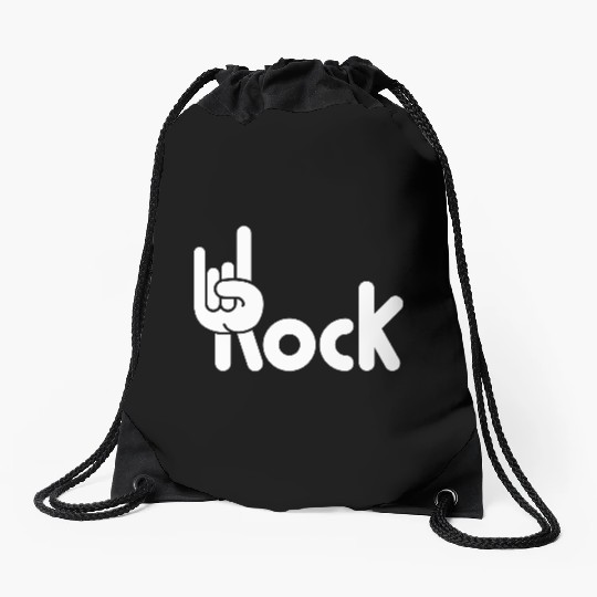 Heavy Metal Fun Hard Rock Music Horns Hand Gesture Drawstring Bags
