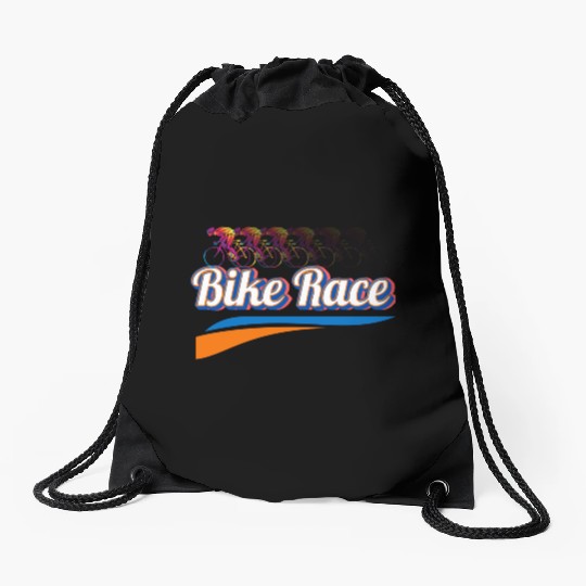 Bike Race special colorful design. Drawstring Bags