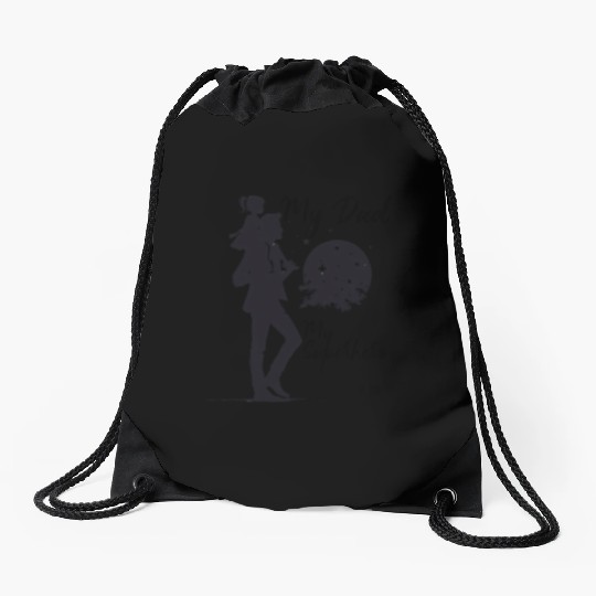 My Dad, My Superhero, My ATM Drawstring Bags