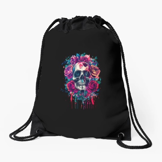 Santa Muerte - Mexican Folk Culture Saint Drawstring Bags