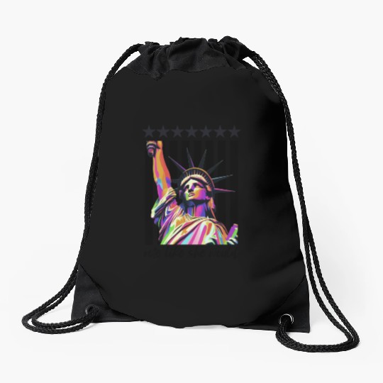 Vote Like She Would - Stars and Stripes edition Drawstring Bags