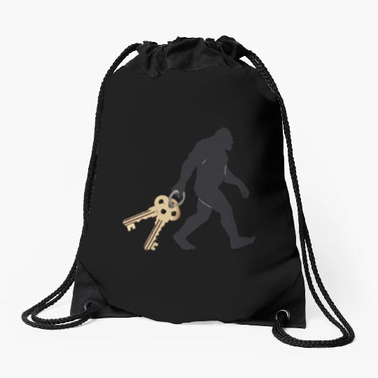 Realistic Bigfoot Silhouette Drawstring Bags Sasquatch