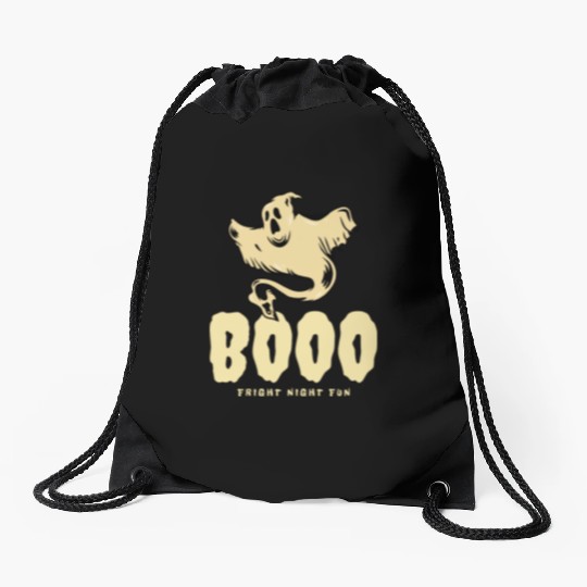 BOOO Fright Night Fun Ghost Halloween Drawstring Bags