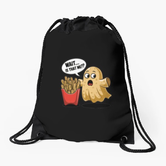 Potato Ghost Afterlife Fries Surprise Drawstring Bags