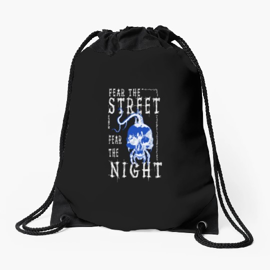 Fear the Street, Fear the Night Skull Streetwear Drawstring Bags