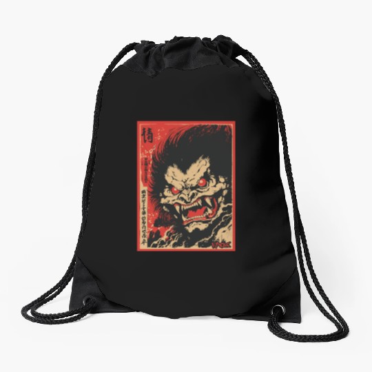 Parody Yokai Fantasy Movie Poster Design Drawstring Bags