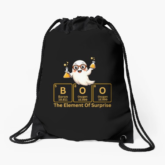 Boo - The Element of Surprise Chemistry Ghost Drawstring Bags