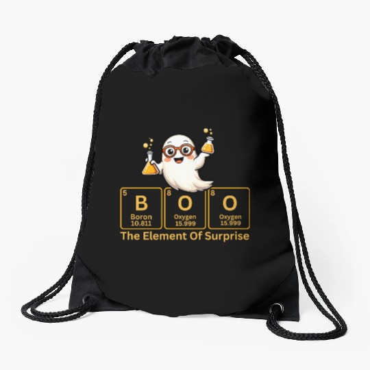 Boo - The Element of Surprise Chemistry Ghost Drawstring Bags