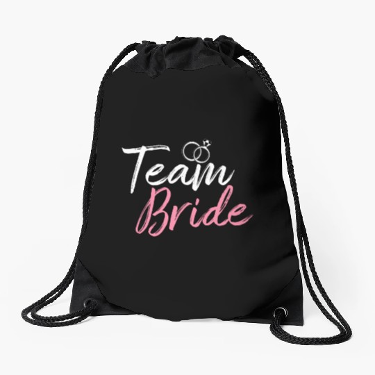 Team Bride Bridal Party Bachelorette Party Drawstring Bags