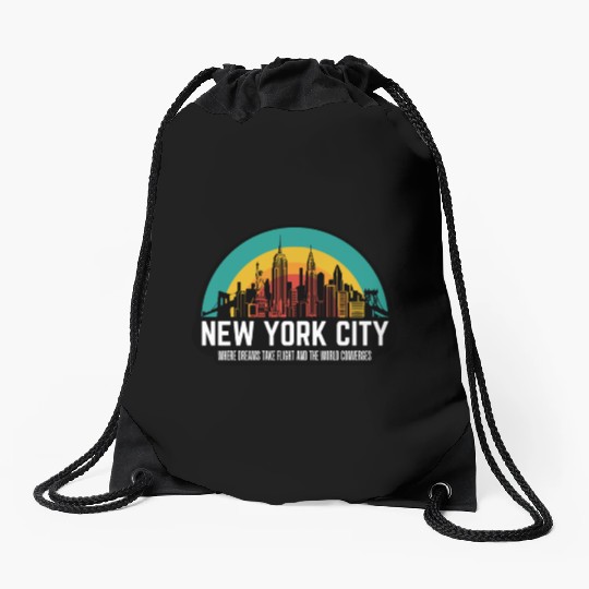 New York City Drawstring Bags