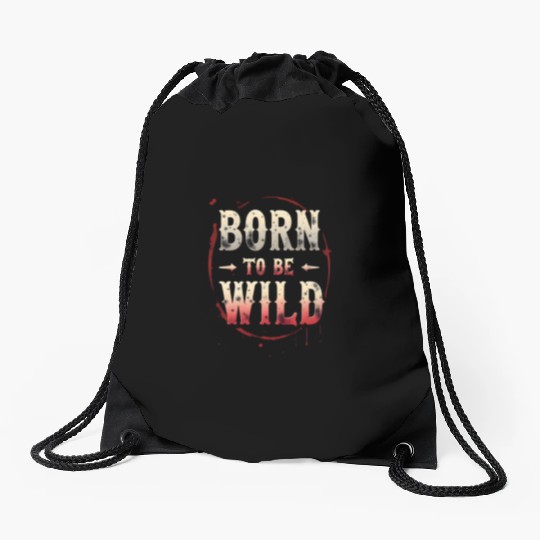 Born to Be Wild: Edgy Grunge Drawstring Bags