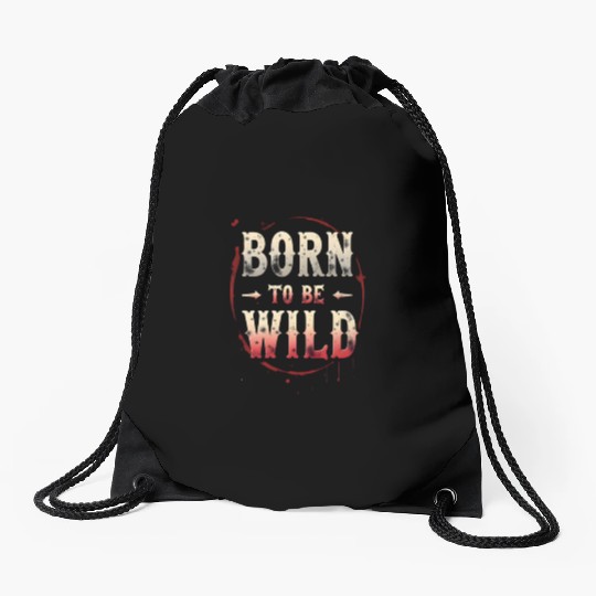 Born to Be Wild: Edgy Grunge Drawstring Bags