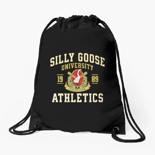 Silly Goose University Athletics Funny Goose Sport Drawstring Bags
