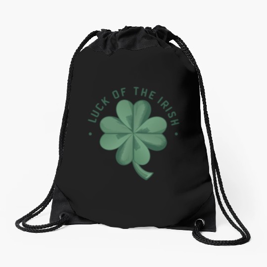 Luck of the Irish Clover Design Drawstring Bags
