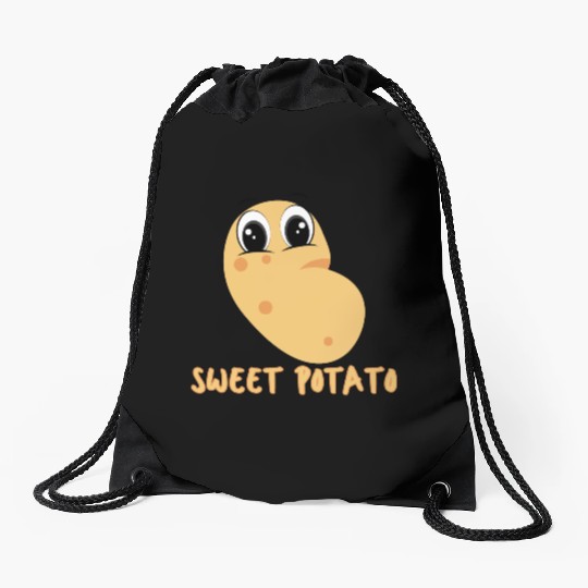 Sweet cute potato Drawstring Bags