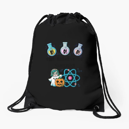 Chemistry Boo The Element Of Surprise Chemist Hall Drawstring Bags
