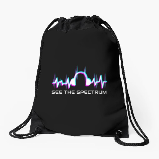 See The Spectrum Radio Lovers Radio Drawstring Bags