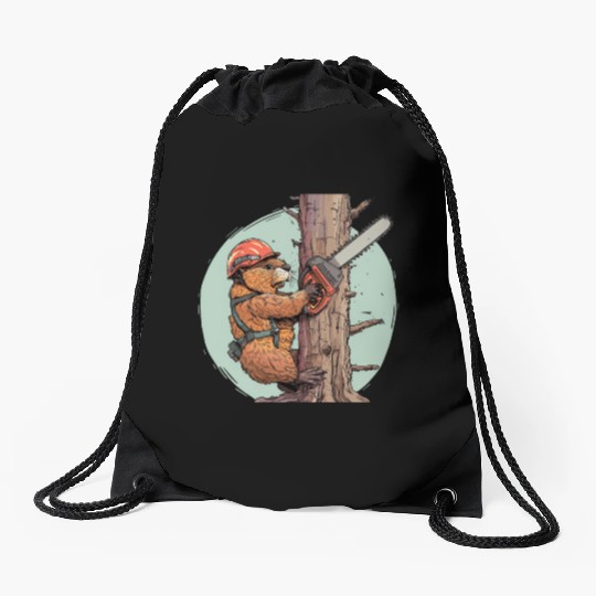 Beaver Lumberjack Chainsaw Drawstring Bags