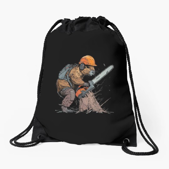Beaver Lumberjack Chainsaw Drawstring Bags